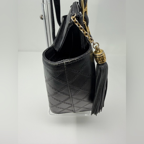 Gianni Versace Vintage Sunburst Greca Satchel 1990s w/ Medusa hardware - Picture 8 of 13